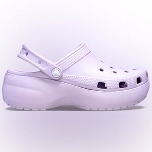 Orchid Purple Platform Bae Crocs Womens 9